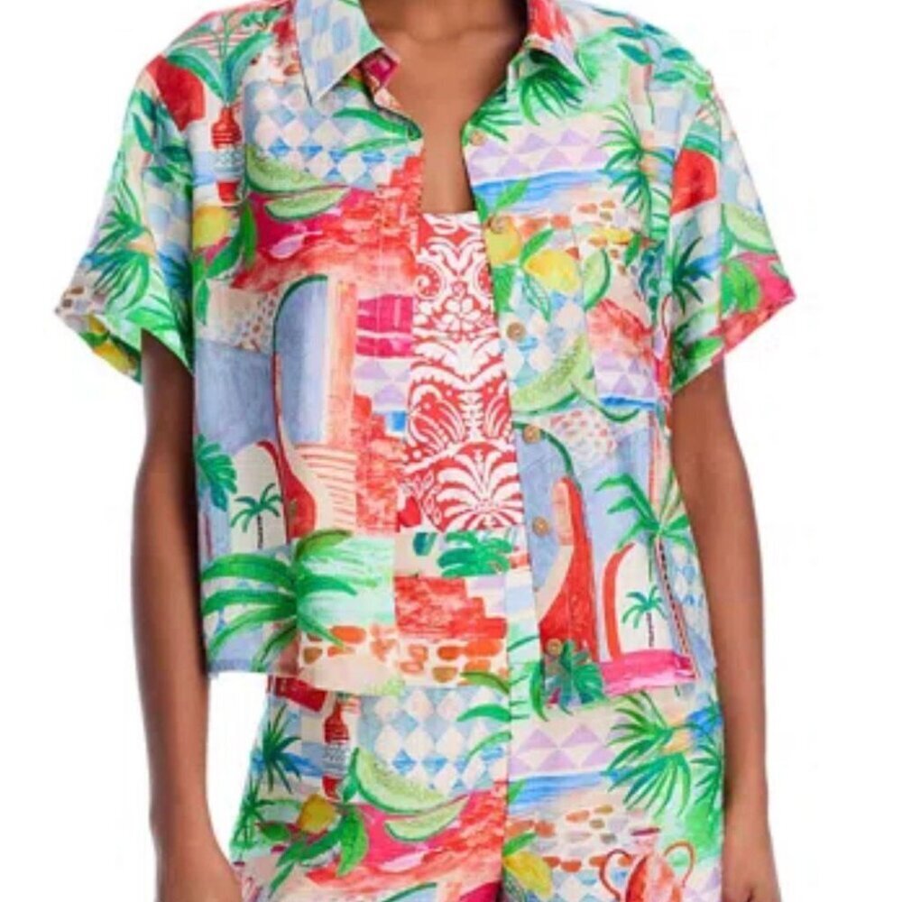 AQUA x White Lotus Tropical Print Short Set – XL - Picture 5 of 5